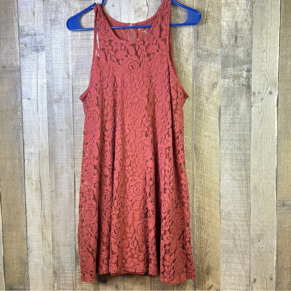 Others Follow Size Large Sleeveless Back Zippered Lace Lined Dress